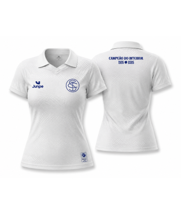 CAMISA COMEMORATIVA TAUBATÉ BRANCA - 100 ANOS CAMPEÃO DO INTERIOR - BABY LOOK